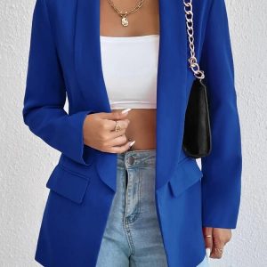 Solid Shawl blazer