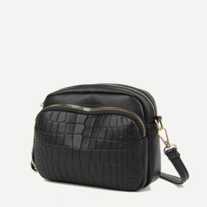 Mini Crocodile Embossed dome bag