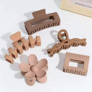 Five Pcs Flower Design Hair Claw