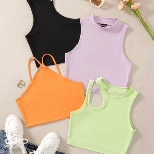 Four Pieces Knit Tank Tops