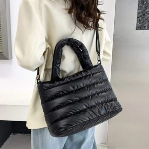 Quilted Shoulder Tote Bag
