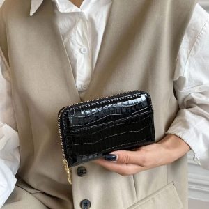 Crocodile Embossed Long Wallet