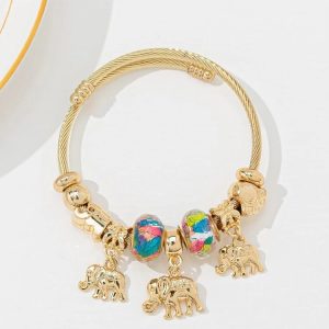 Elephant Charm Bangle