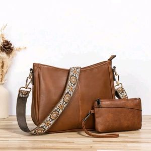 Retro Style Bucket Crossbody Bag