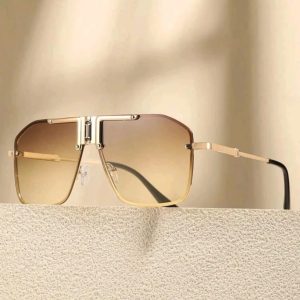 Oversize Metal Frame Sunglasses