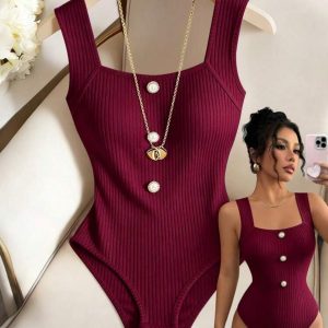 Burgundy Bodysuit