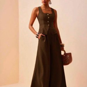 Set Brown Two Pieces